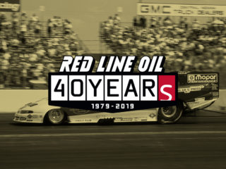 Red Line Oil 40 Years Logo